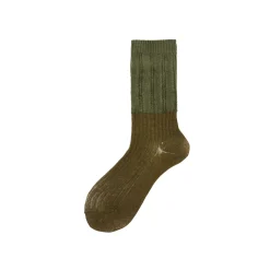 Calza corta a coste misto cashmere bicolor Jim
