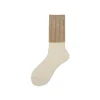 Calza corta a coste misto cashmere bicolor Jim