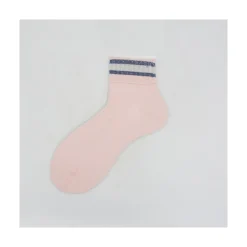 Calza corta da donna con risvoltino a righe Lena