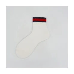Calza corta da donna con risvoltino a righe Lena