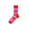 Calza corta da donna in cotone traforato a righe Nidia