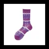 Calza corta da donna in cotone traforato a righe Nidia