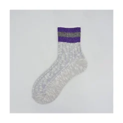 Calza corta da donna in cotone con trecce Gaia