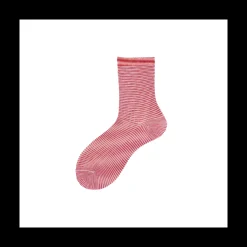 Calza corta da donna in viscosa a coste multicolor Poppy