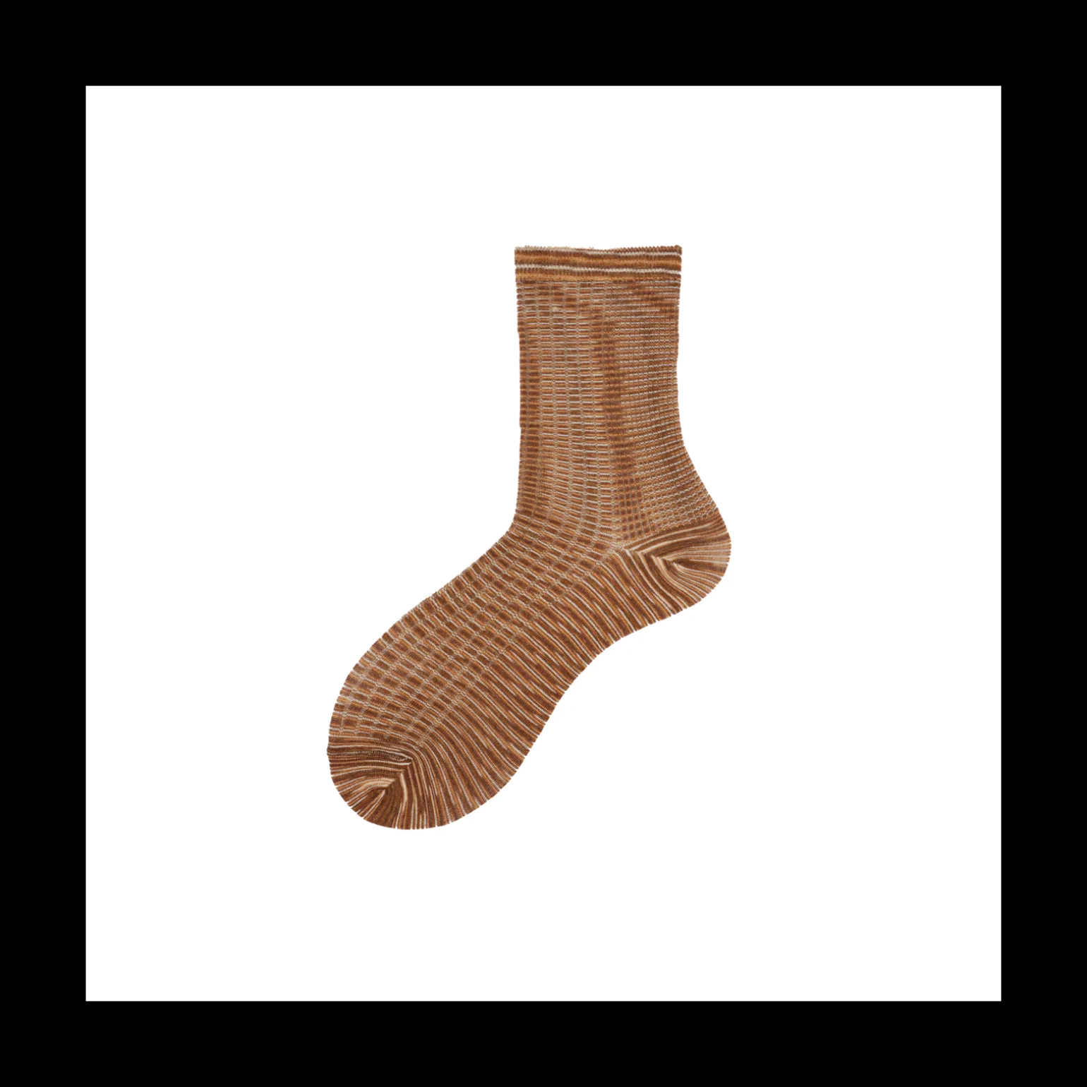 Calza corta da donna in viscosa a coste multicolor Poppy