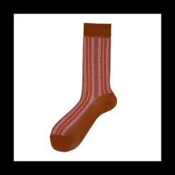 Calza corta da uomo in cotone a righe degradè Taric
