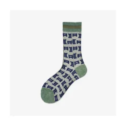 Calza corta donna in filo pesca con "A" all over Symbol