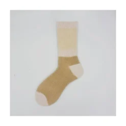 Calza corta in baby mohair e cashmere a coste e righe Clara