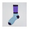 Calza corta in baby mohair e cashmere a coste e righe Clara