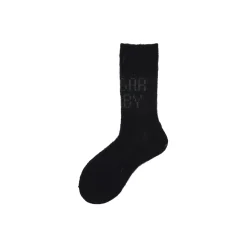 Calza corta in baby mohair con scritta Baby