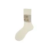 Calza corta in baby mohair con scritta Baby