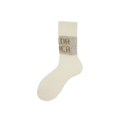 Calza corta in baby mohair con scritta Baby