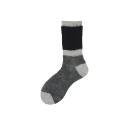 Calza corta in baby mohair a costa con rigone Clara