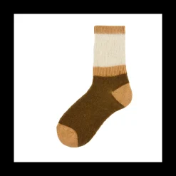Calza corta in baby mohair a costa con rigone Clara