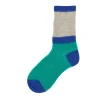 Calza corta in baby mohair a costa con rigone Clara
