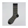 Calza corta in caldo cotone a righe multicolor John