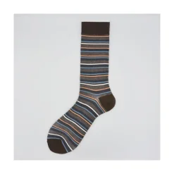 Calza corta in caldo cotone a righe multicolor John