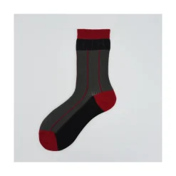 Calza corta in cotone a righe Moody