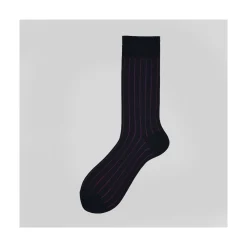 Calza corta in cotone a righe verticali N°045