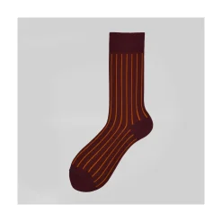 Calza corta in cotone a righe verticali N°045