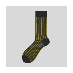 Calza corta in cotone a righe verticali N°045