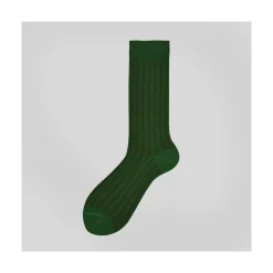Calza corta in cotone a righe verticali N°045