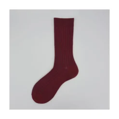 Calza corta in cotone bio e cashmere e seta a coste Gold