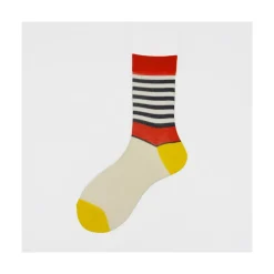 Calza corta in cotone con fantasia color block Camerelle