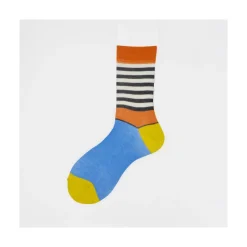 Calza corta in cotone con fantasia color block Camerelle