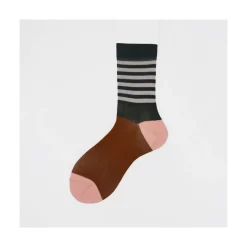 Calza corta in cotone con fantasia color block Camerelle