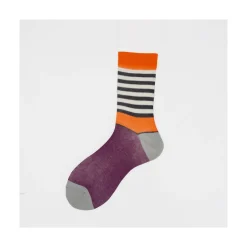 Calza corta in cotone con fantasia color block Camerelle