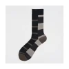 Calza corta in cotone con righe Alloro