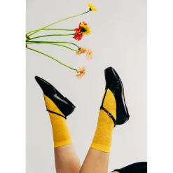 Calza corta in cotone con motivo broccato Smilace