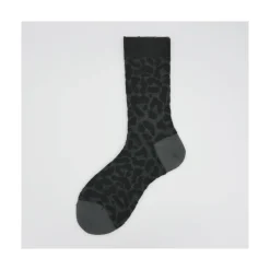 Calza corta in cotone e ciniglia effetto maculato Kourtney