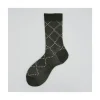 Calza corta in cotone e lurex in fantasia Check