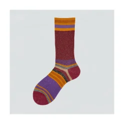 Calza corta in cotone e lurex a righe Chapò