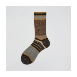 Calza corta in cotone e lurex a righe Chapò