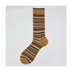 Calza corta in cotone millerighe Emerald