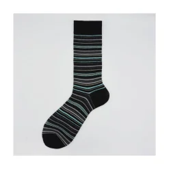 Calza corta in cotone millerighe Emerald