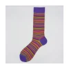 Calza corta in cotone millerighe Emerald