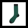 Calza corta in cotone misto cashmere jacquard e pied de poule Bombay