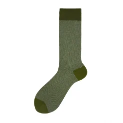 Calza corta in cotone misto cashmere jacquard Brick