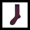 Calza corta in cotone misto cashmere jacquard e pied de poule Bombay