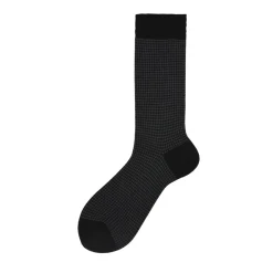 Calza corta in cotone misto cashmere jacquard e pied de poule Bombay