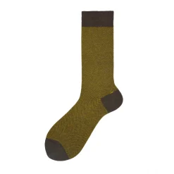 Calza corta in cotone misto cashmere jacquard Brick