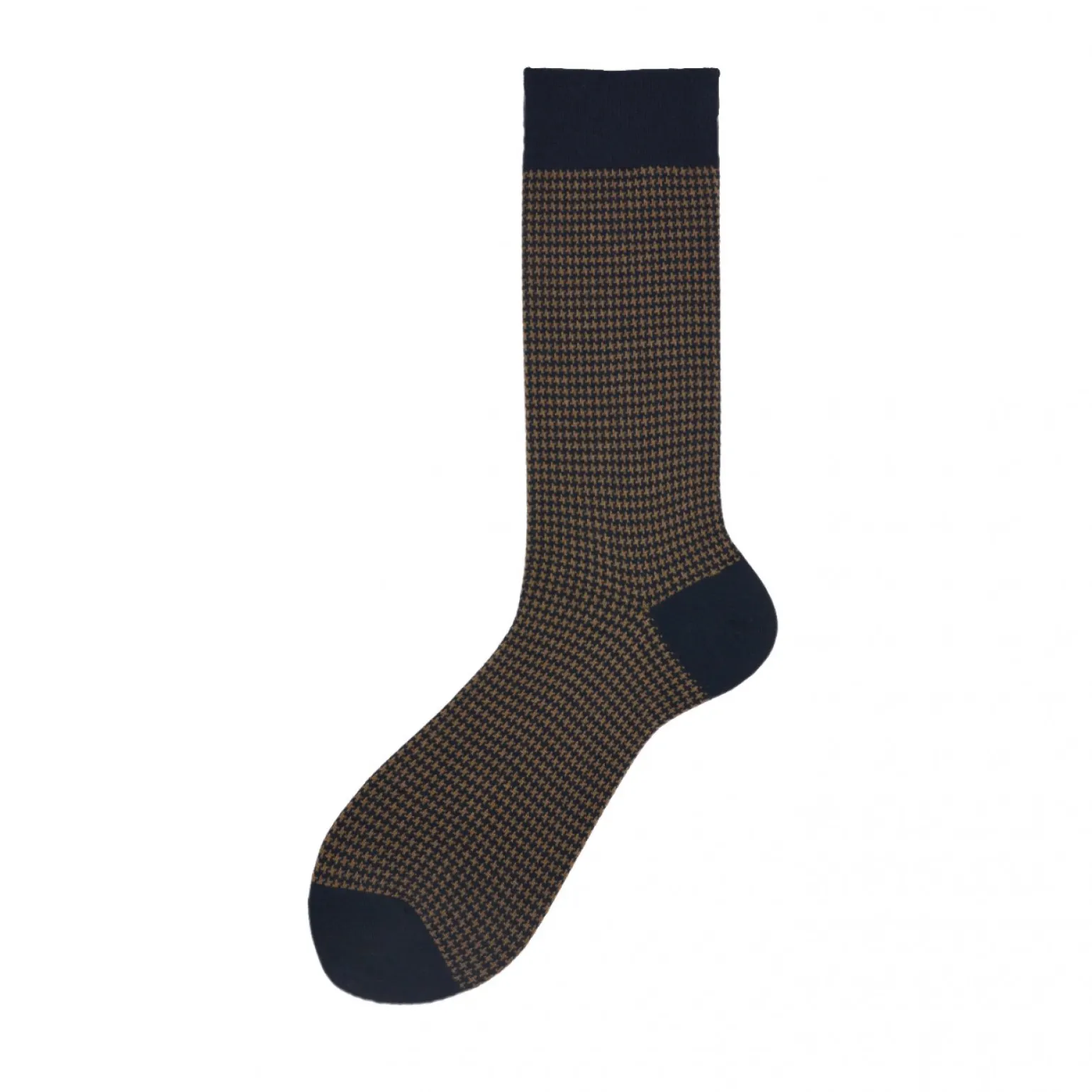 Calza corta in cotone misto cashmere jacquard e pied de poule Bombay