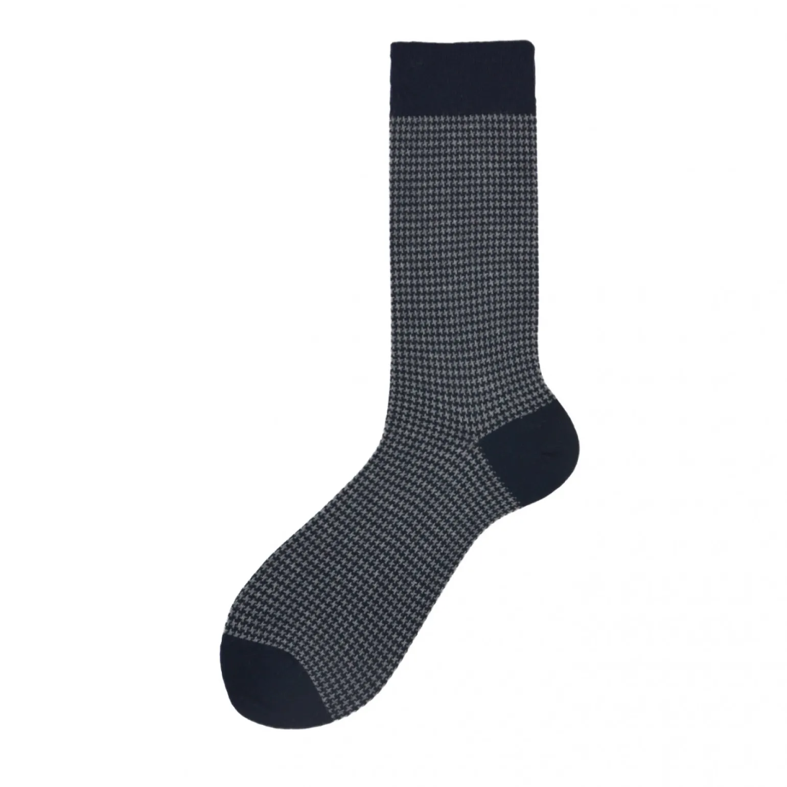 Calza corta in cotone misto cashmere jacquard e pied de poule Bombay