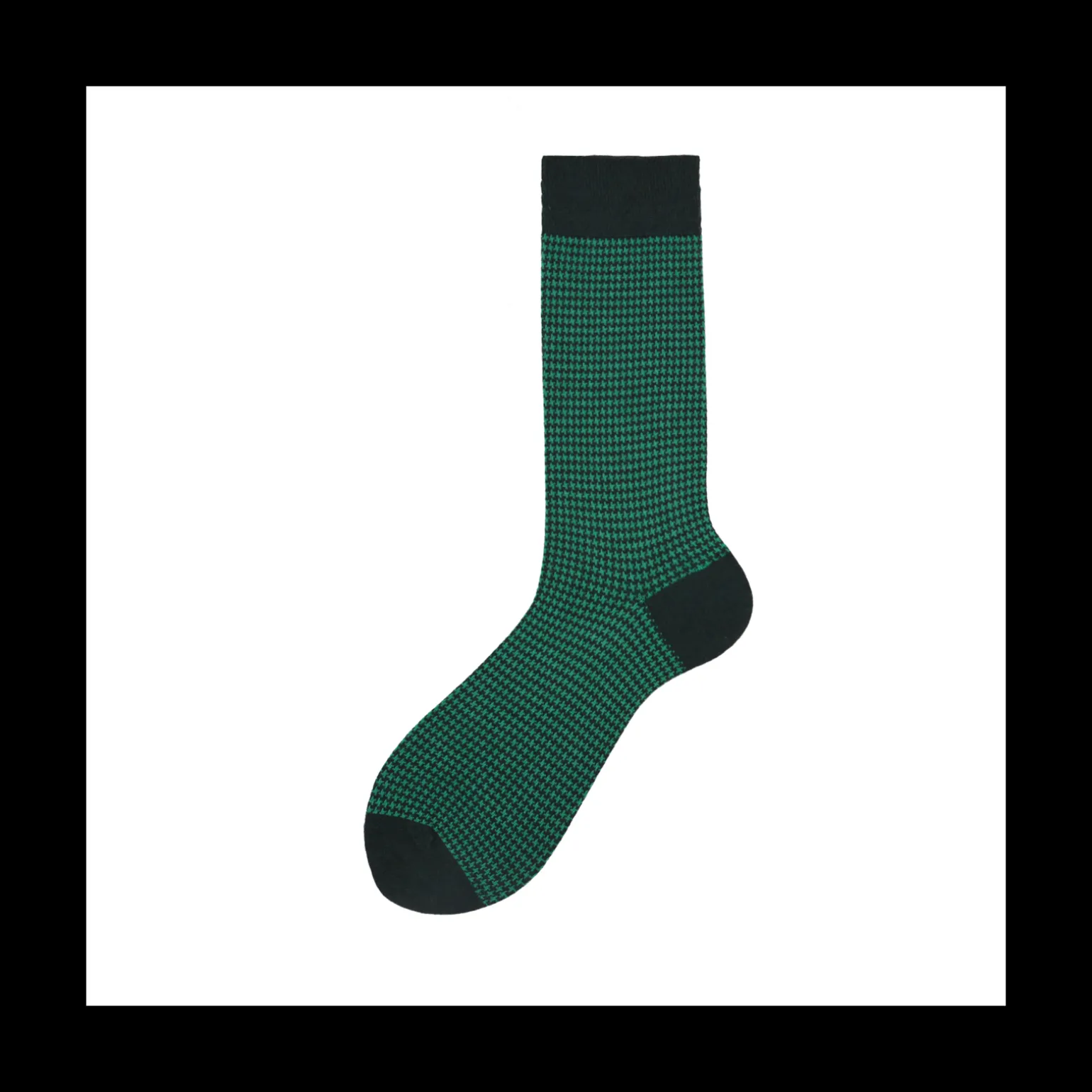 Calza corta in cotone misto cashmere jacquard e pied de poule Bombay