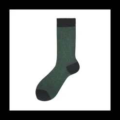 Calza corta in cotone misto cashmere jacquard Brick