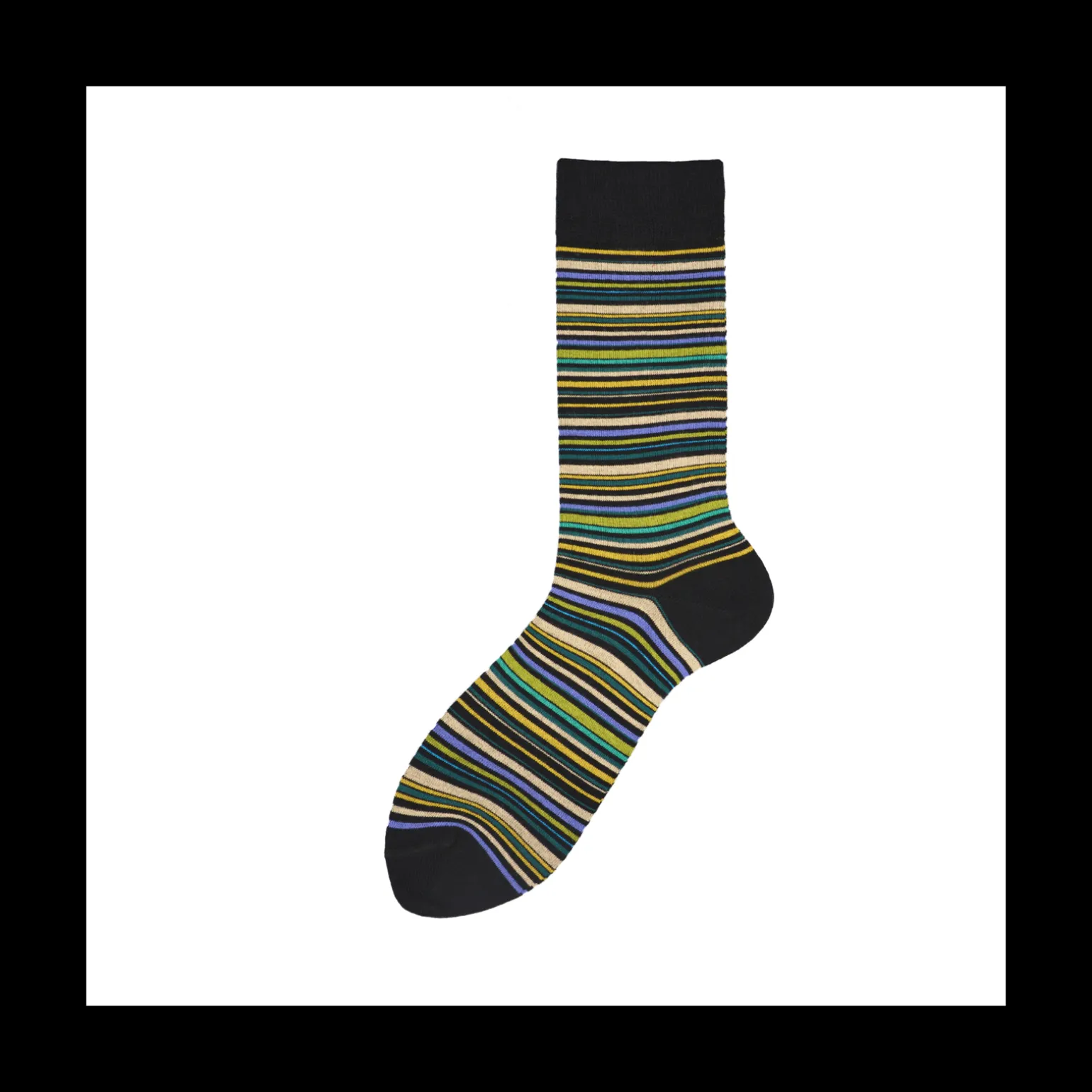 Calza Corta in Cotone Multiriga Emerald